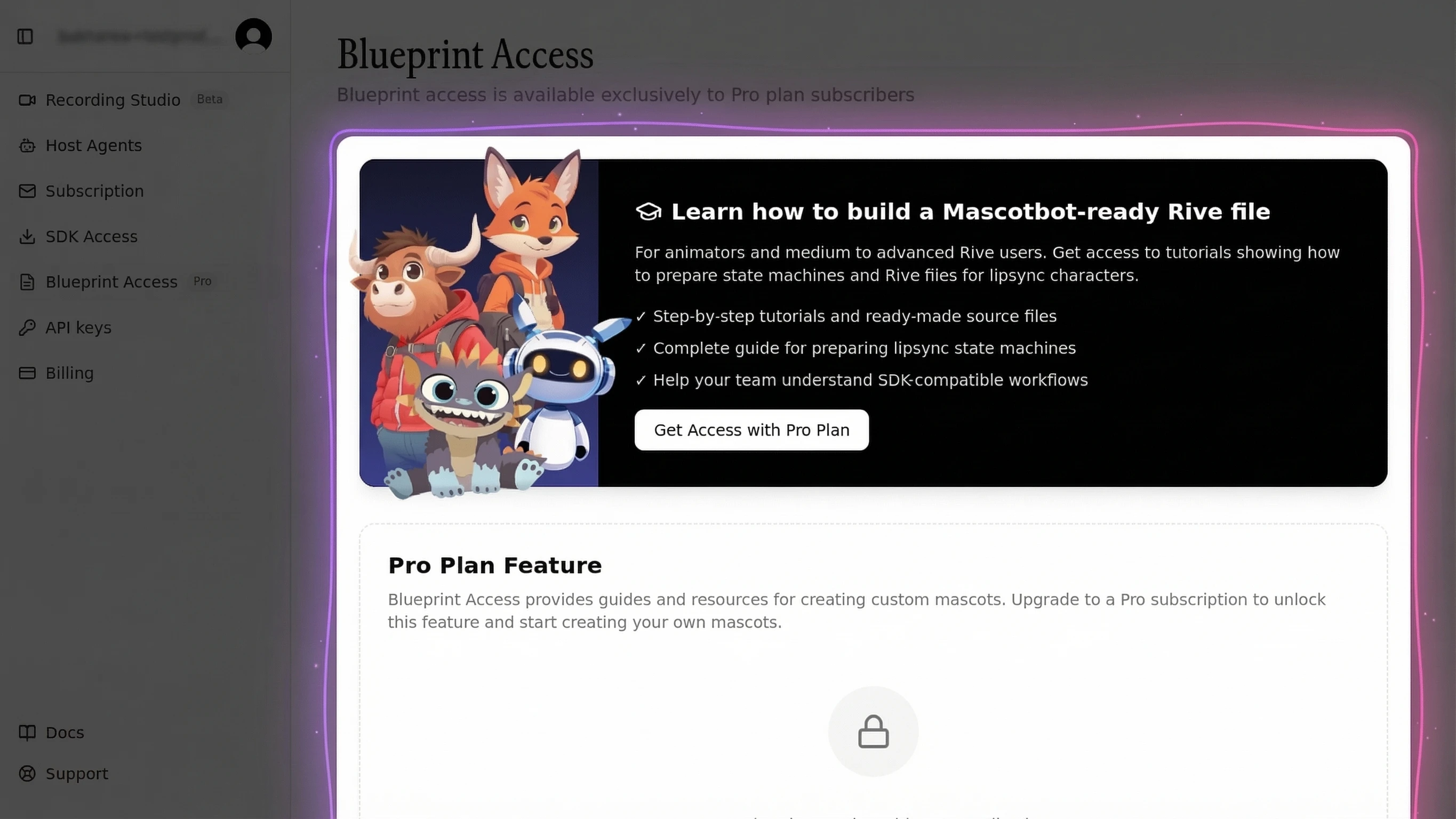 MascotBot Blueprint Access — Rive file tutorials and ready-made source files for lip sync state machines